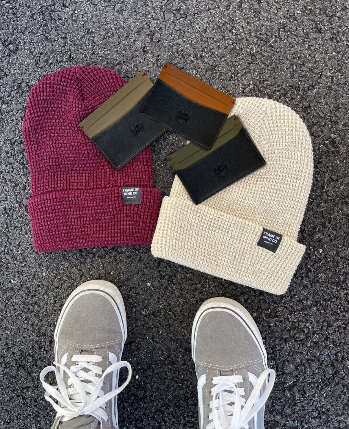 Maroon Waffle Beanie