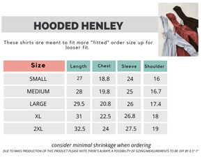 Black Hooded Henley