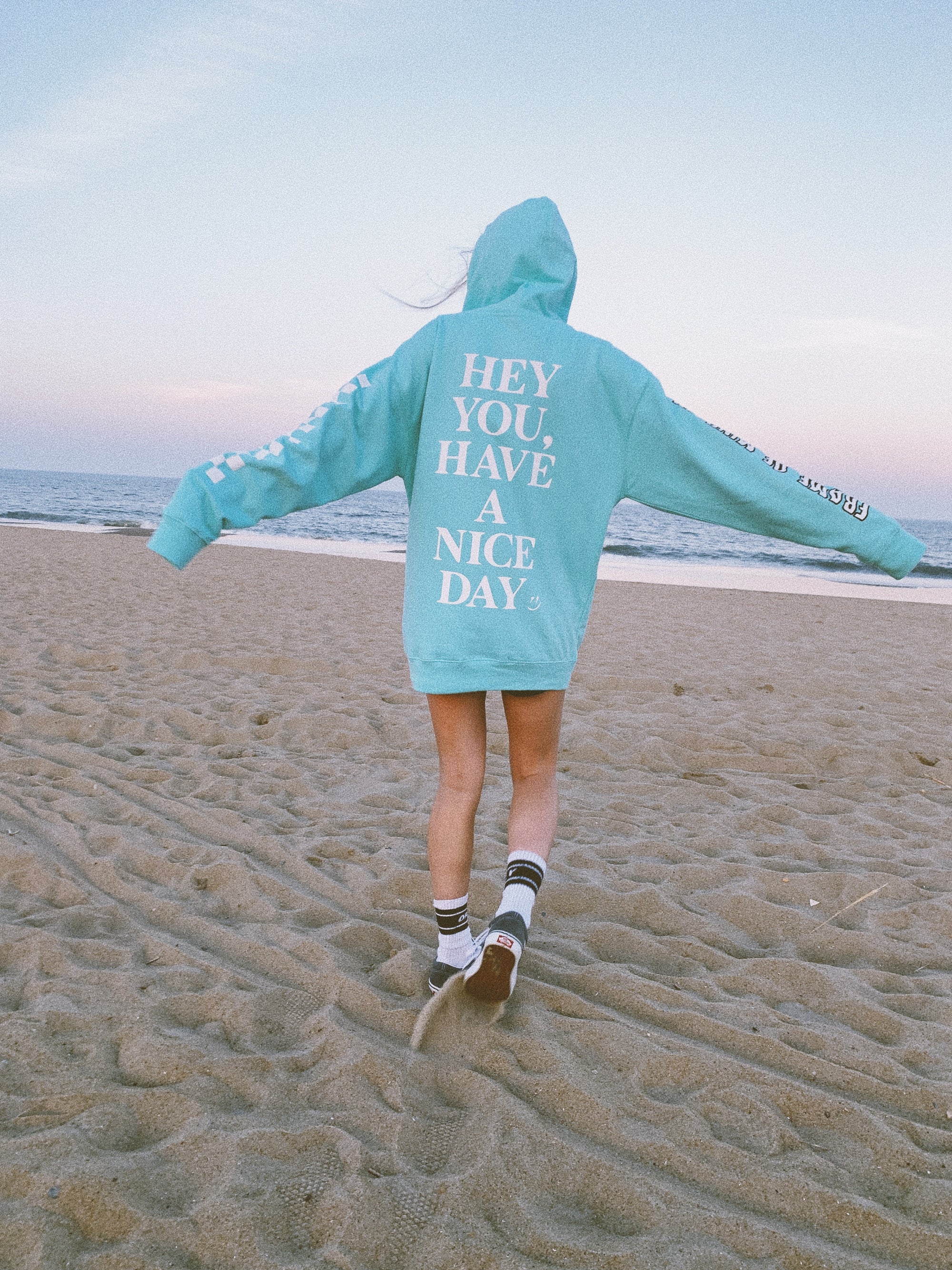 Have A Nice Day Hoodie- Mint